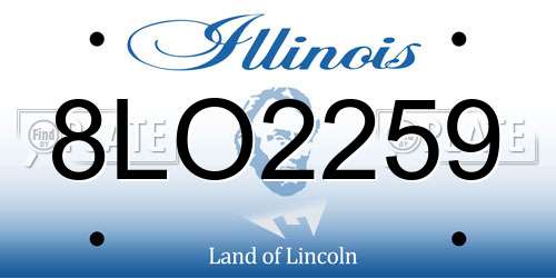 8LO2259 Illinois License Plate