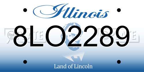 8LO2289 Illinois License Plate