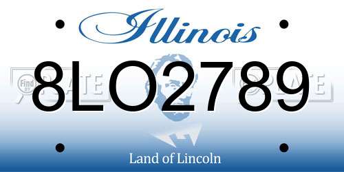8LO2789 Illinois License Plate