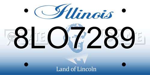 8LO7289 Illinois License Plate