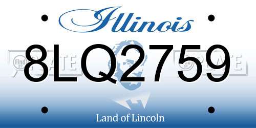 8LQ2759 Illinois License Plate