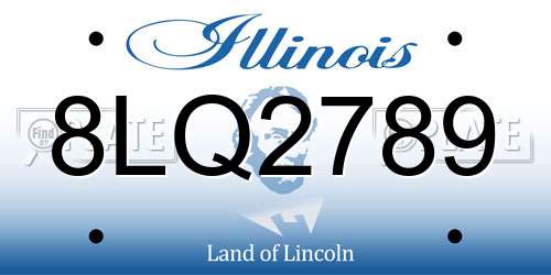 8LQ2789 Illinois License Plate