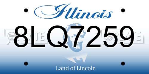 8LQ7259 Illinois License Plate
