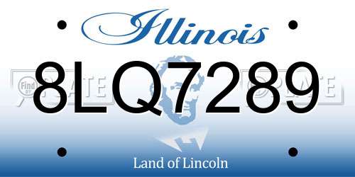 8LQ7289 Illinois License Plate