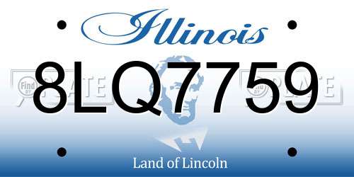 8LQ7759 Illinois License Plate