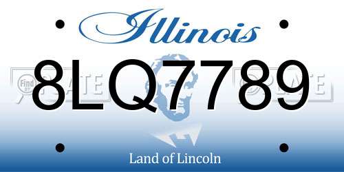 8LQ7789 Illinois License Plate