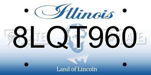 8LQT960 Illinois License Plate