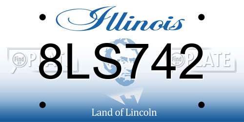 8LS742 Illinois License Plate