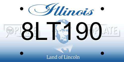 8LT190 Illinois License Plate
