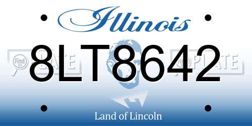 8LT8642 Illinois License Plate