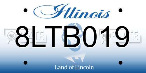 8LTB019 Illinois License Plate