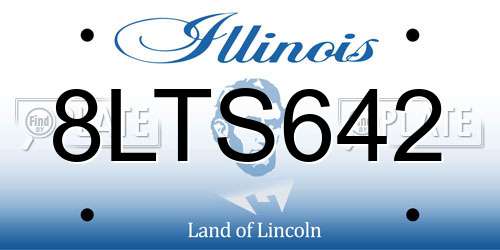 8LTS642 Illinois License Plate