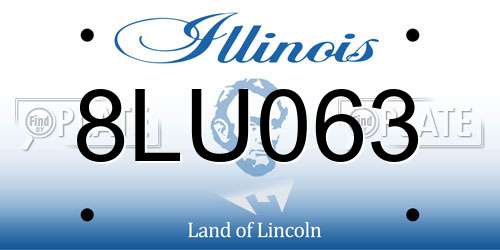 8LU063 Illinois License Plate