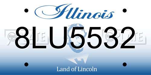 8LU5532 Illinois License Plate