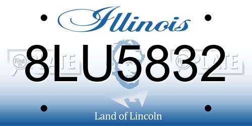8LU5832 Illinois License Plate
