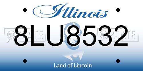 8LU8532 Illinois License Plate