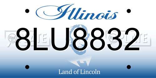 8LU8832 Illinois License Plate