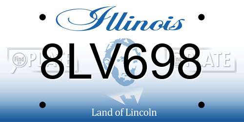 8LV698 Illinois License Plate