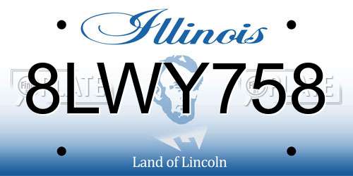 8LWY758 Illinois License Plate