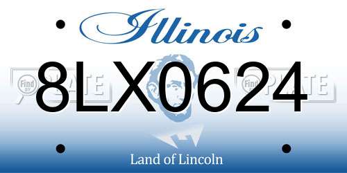 8LX0624 Illinois License Plate