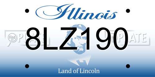 8LZ190 Illinois License Plate