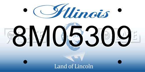 8M05309 Illinois License Plate