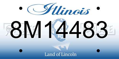 8M14483 Illinois License Plate
