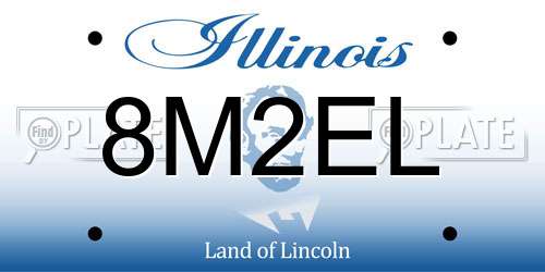 8M2EL Illinois License Plate