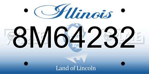 8M64232 Illinois License Plate