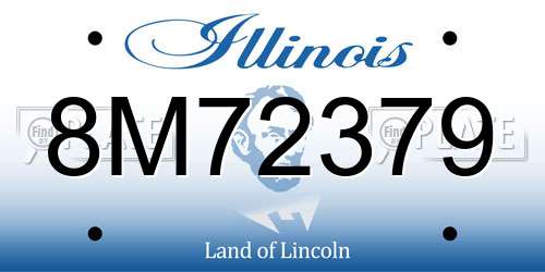 8M72379 Illinois License Plate