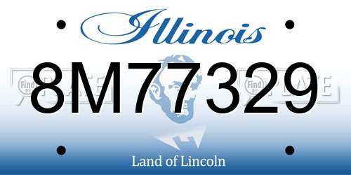 8M77329 Illinois License Plate