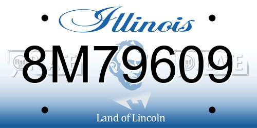 8M79609 Illinois License Plate