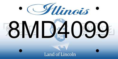 8MD4099 Illinois License Plate