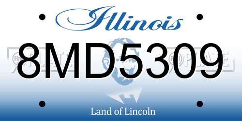 8MD5309 Illinois License Plate