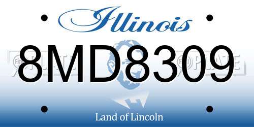 8MD8309 Illinois License Plate