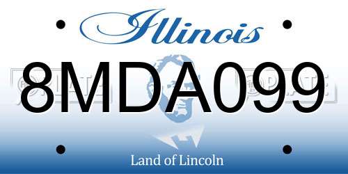 8MDA099 Illinois License Plate