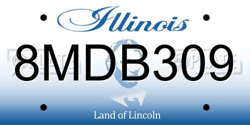 8MDB309 Illinois License Plate