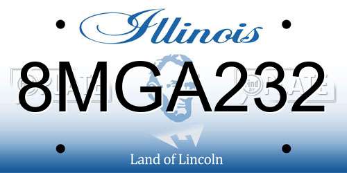 8MGA232 Illinois License Plate
