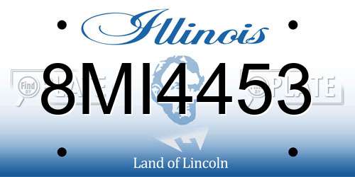 8MI4453 Illinois License Plate