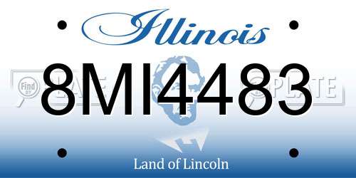8MI4483 Illinois License Plate