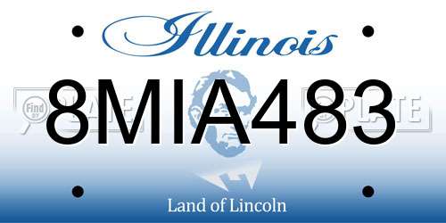 8MIA483 Illinois License Plate
