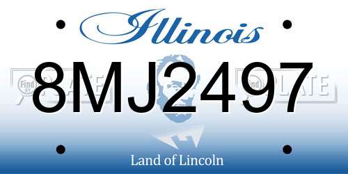 8MJ2497 Illinois License Plate