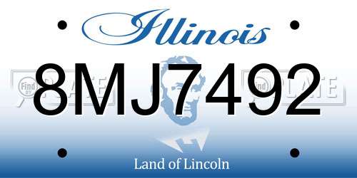 8MJ7492 Illinois License Plate
