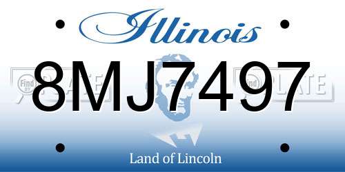 8MJ7497 Illinois License Plate