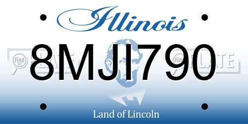 8MJI790 Illinois License Plate