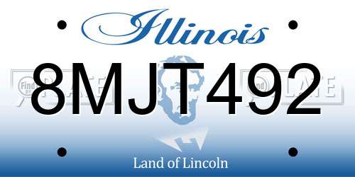 8MJT492 Illinois License Plate
