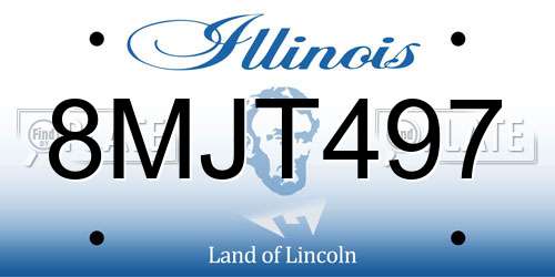 8MJT497 Illinois License Plate