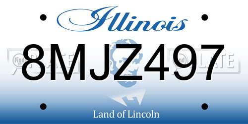 8MJZ497 Illinois License Plate