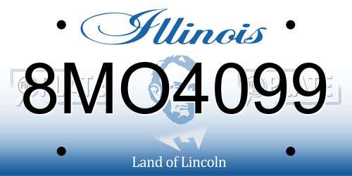 8MO4099 Illinois License Plate
