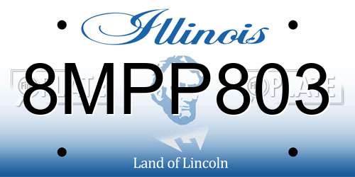 8MPP803 Illinois License Plate